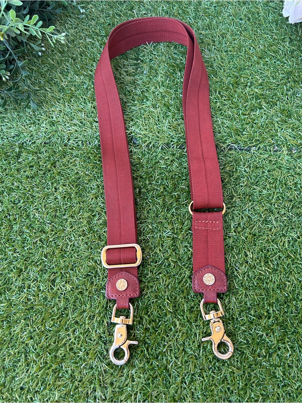 MZ Wallace Adjustable Rust Red Crossbody Strap with Gold Hardware, gently used - Picture 10 of 15
